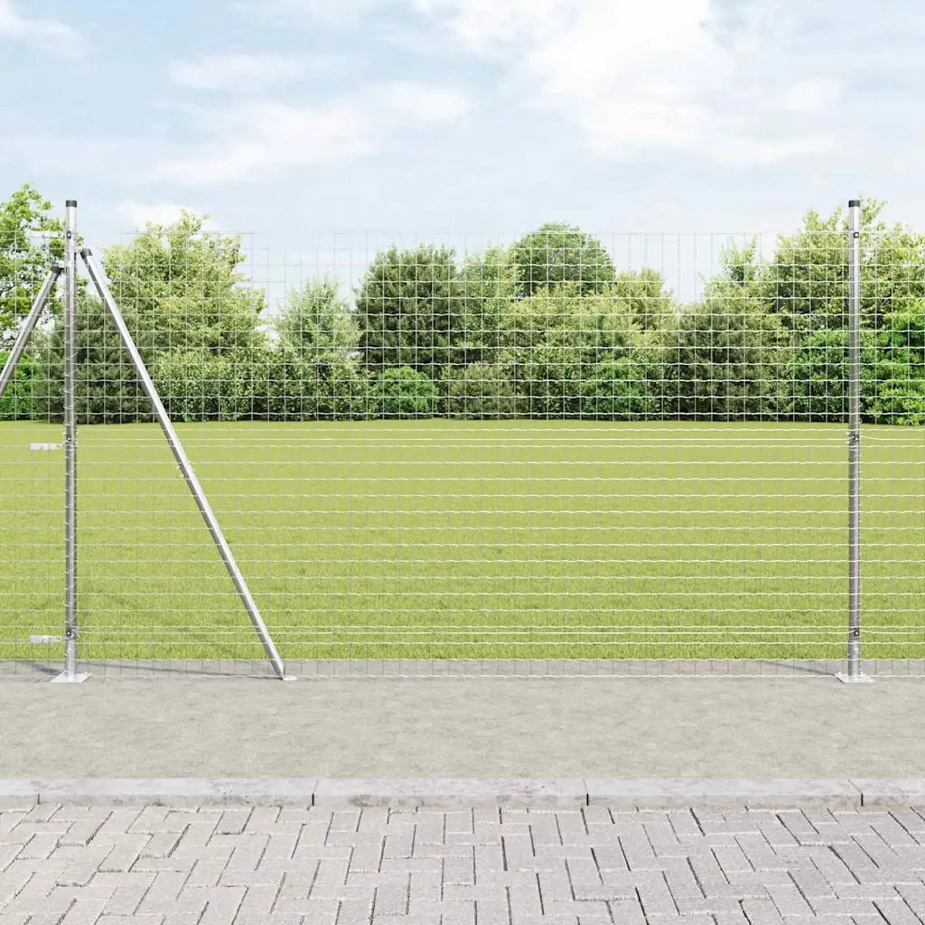Recinzione con Posto Argento 1,4 x 10 m Acciaio
