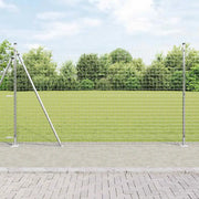 Recinzione con Posto Argento 1,4 x 10 m Acciaio