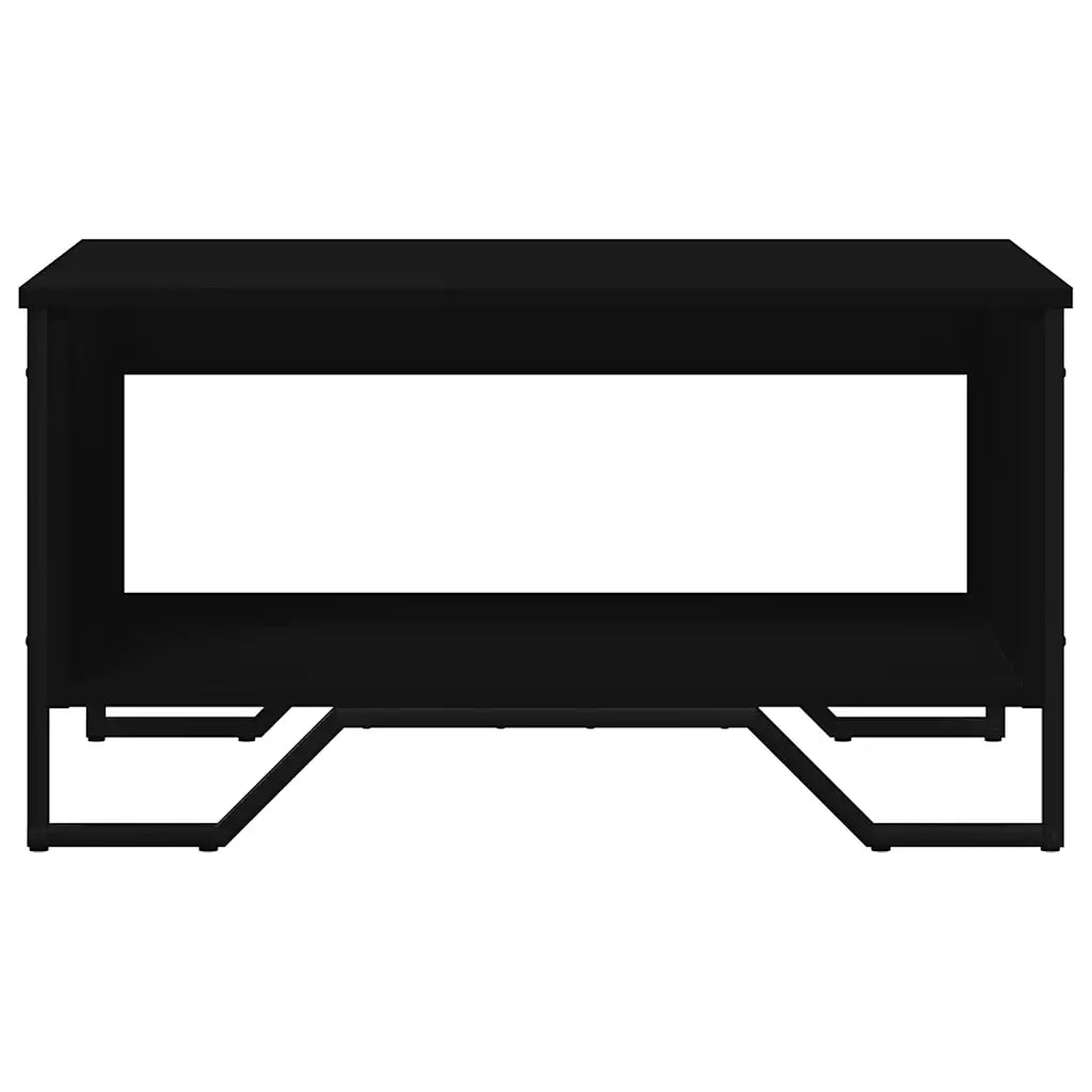 Tavolino da Salotto-Tavolino da soggiorno-Tavolo Nero 75x51x40 cm in Legno Multistrato