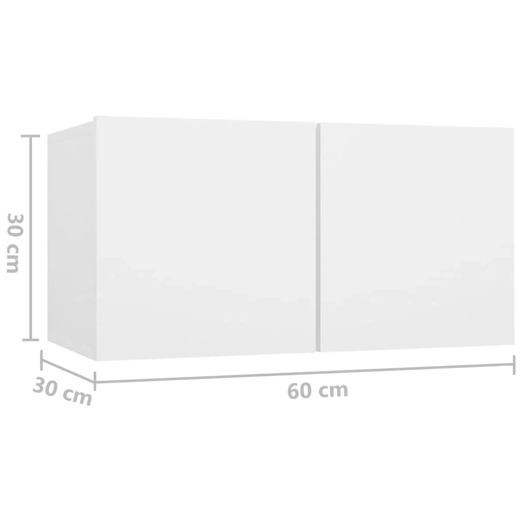 Set di mobili da 6 pezzi tra cui armadio credenza mobile TV televisore per soggiorno camera da letto salotto legno ingegnerizzato bianco 02_0025002