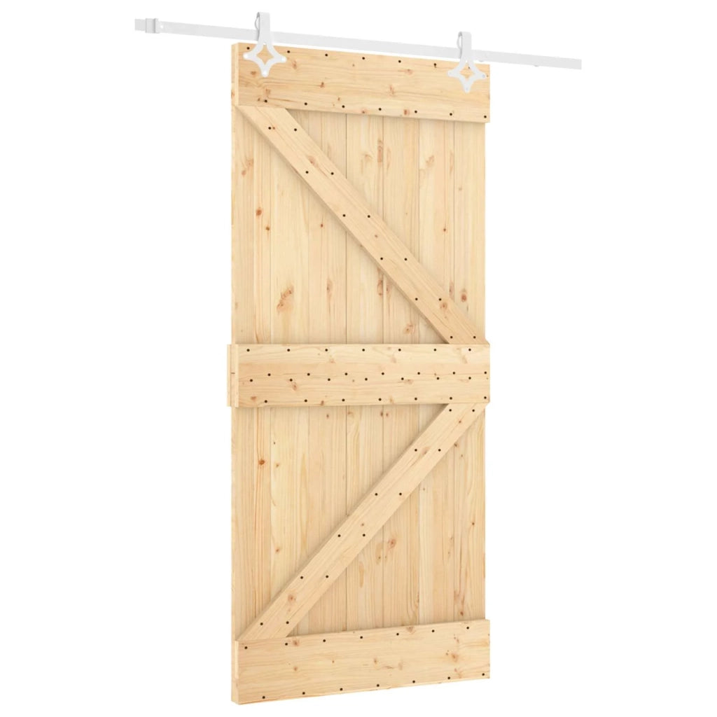Porta scorrevole Naturale e Bianco 100 x 210 cm 3445100