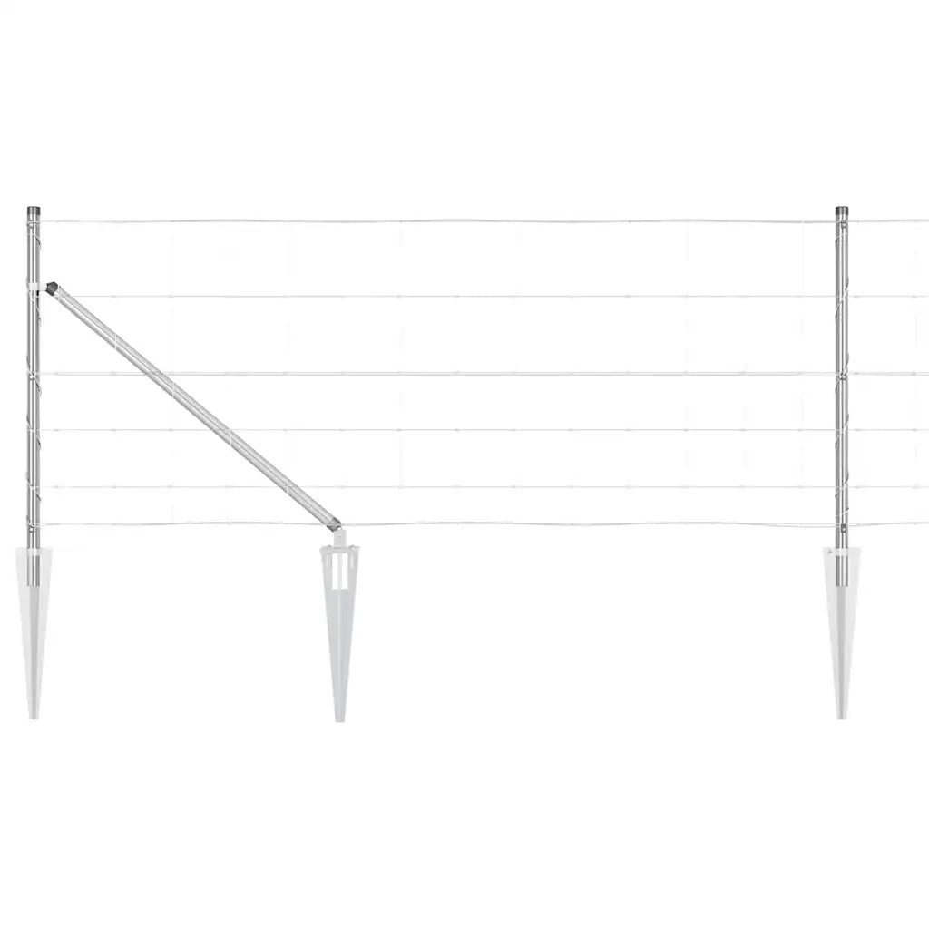 Palo della recinzione Zincato 25 x 0,8 m Acciaio