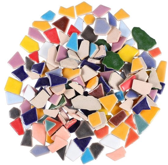 Tegoli in smalto 200 g - Tegoli ceramici - Tegoli in smalto - Decorazione DIY - Tegoli in smalto per hobby - Colore: multicolore - Materiale duraturo - Pietre da mosaico
