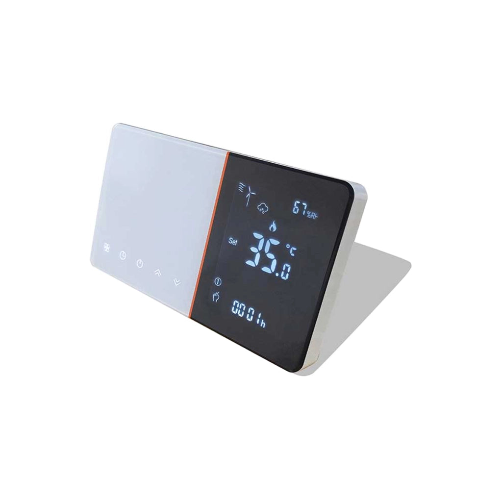 Termostato WIFI Con Meteo Protocollo WIFI 2.4G TUYA, Smart Life Rettangolare Compatibile Con Scatola 502 e 503 Riscaldamento Caldaia a Gas Bianco / Nero 5A 95-240V IP20