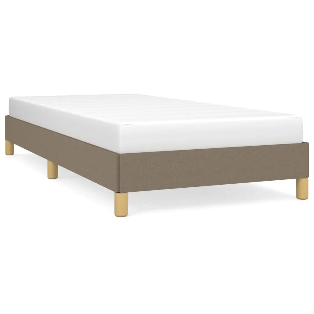 Letto singolo | Letto per adulti | Giroletto senza Materasso Tortora 90x200 cm Tessuto