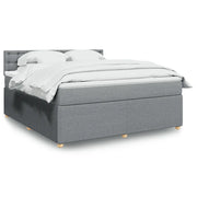 Giroletto a Molle con Materasso Grigio Chiaro180x200 cm Tessuto 3287549