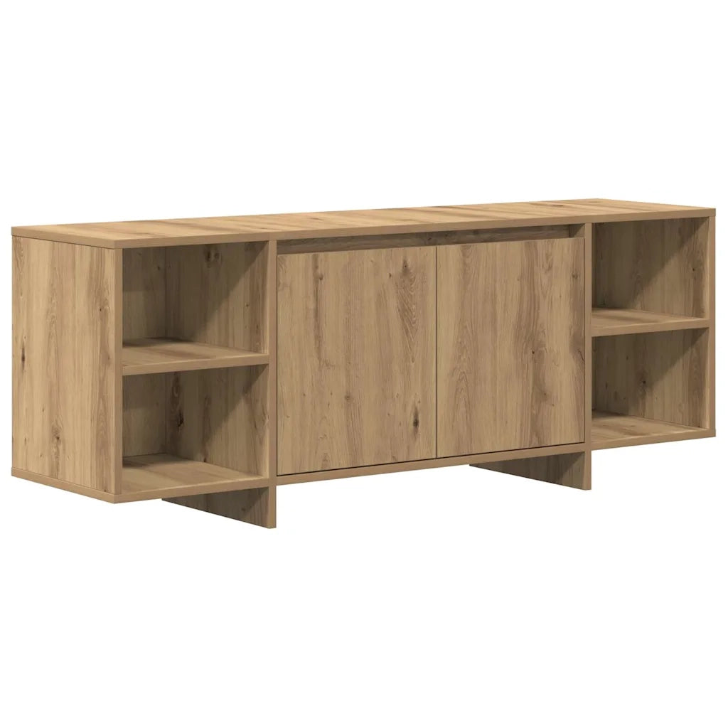 Mobile TV Rovere Artigianale 130x35x50 cm in Legno Multistrato 856789