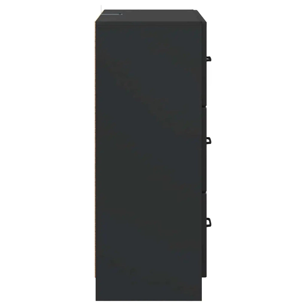 Mobile con Cassetti Nero 66 x 34,5 x 87 cm Legno ingegnerizzato 895756