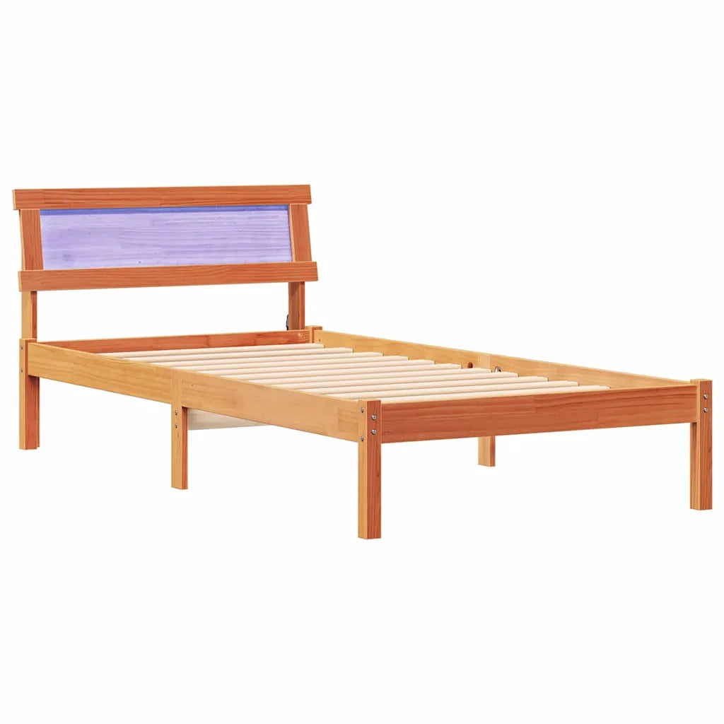 Struttura del letto Marrone cerato 90 x 190 cm Pino massello