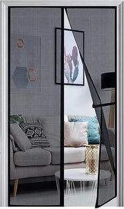 Magnetici orizzontali per porte e finestre - anti-insetti - 1 pezzo - nero - 110 x 200 cm