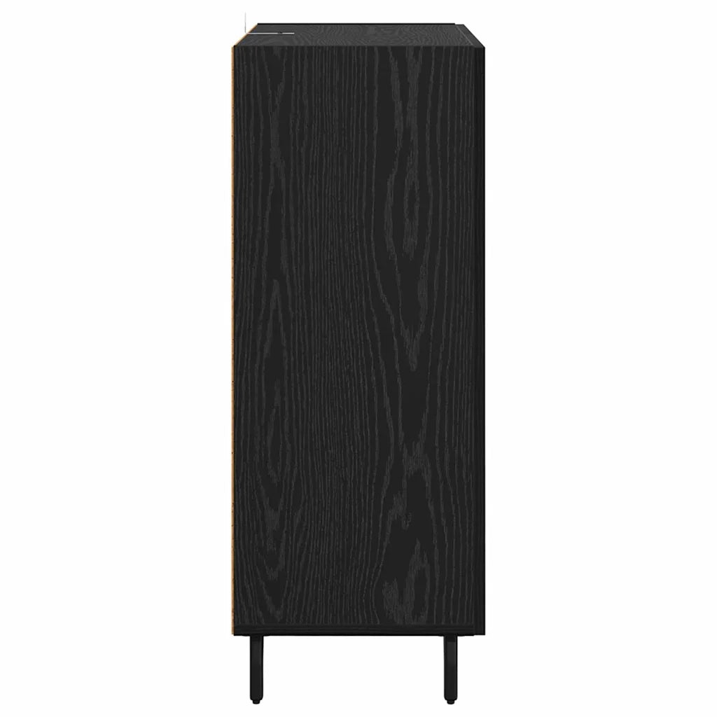 Credenza con Cassetto-Buffet-Armadio da cucina Rovere Nero 69,5 x 34 x 90 cm 614041