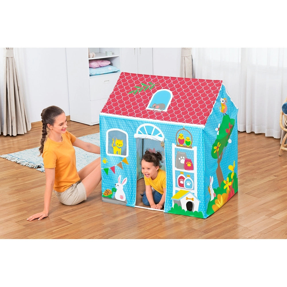 Trade Shop - Tenda Casetta Ripiegabile Gioco Per Bambini 102x76x114 Cm Da Giardino Casa 52007 -