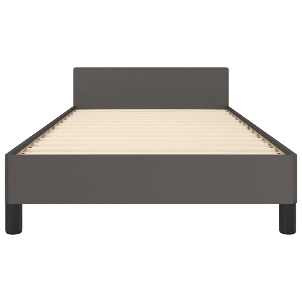Giroletto con Testiera-Struttura Letto con testiera Crema 90x190 cm in Similpelle 798187