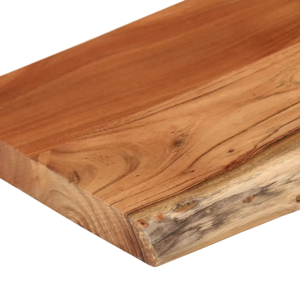 Mensola a Muro 80x30x2,5cm Rettangolare Legno Acacia Bordi Vivi 370238
