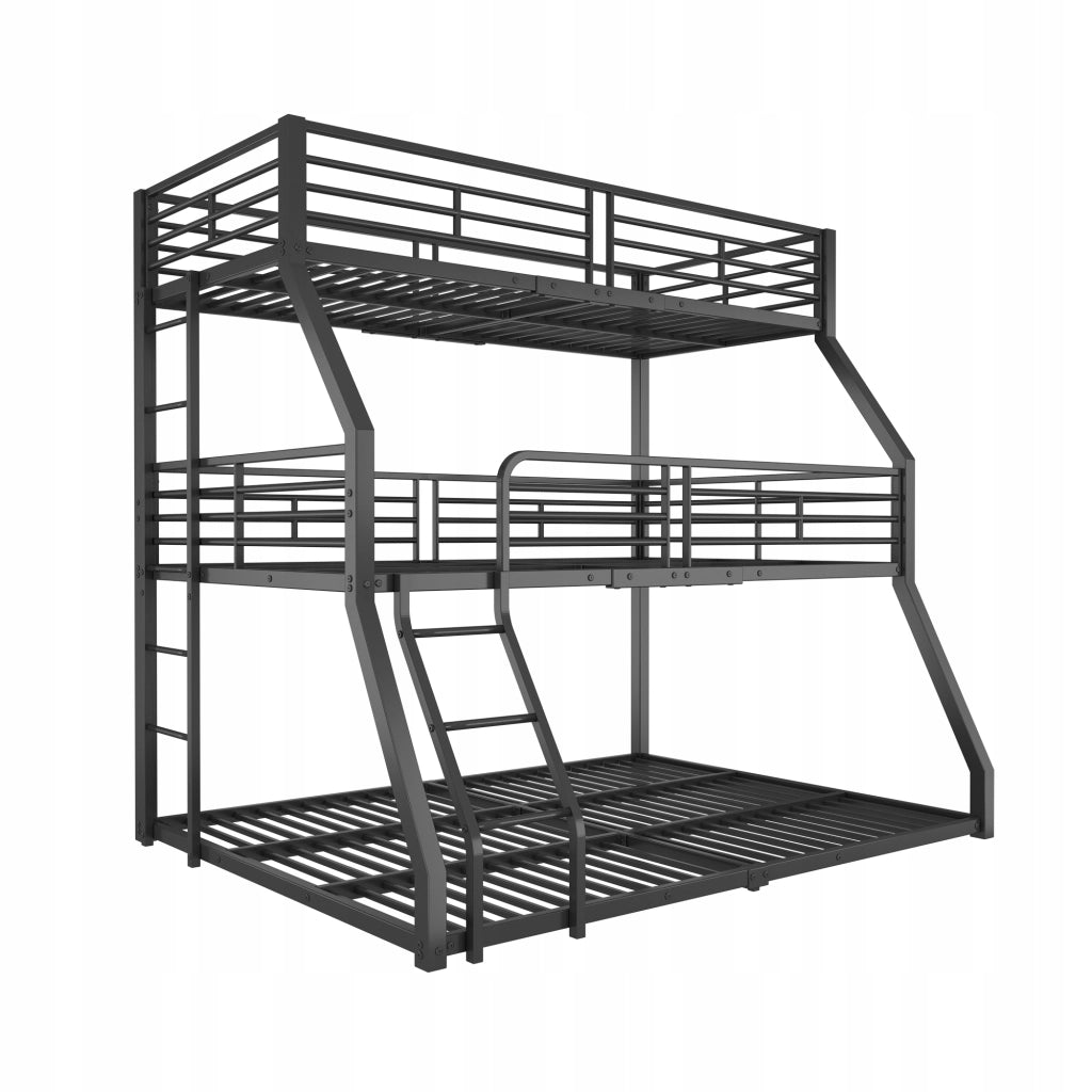 Letto a tre piani 90/140x200 - Xylo - Nero senza materasso