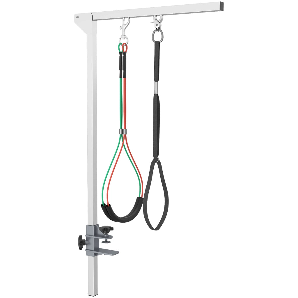 Braccio Toelettatura Pieghevole ¨C Minimal ¨C Acciaio Inox, Collare di Serraggio, Regolabile 74 cm