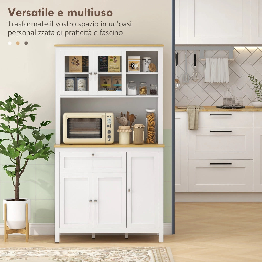 Armadio Cucina con Cassetti e Scaffali Regolabili ¨C Minimal ¨C Bianco 100x40x180 cm