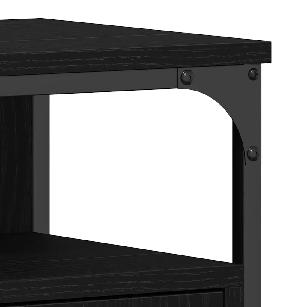 Armadio per Lavabo da Bagno Rovere nero 80 x 30 x 60 cm 862237