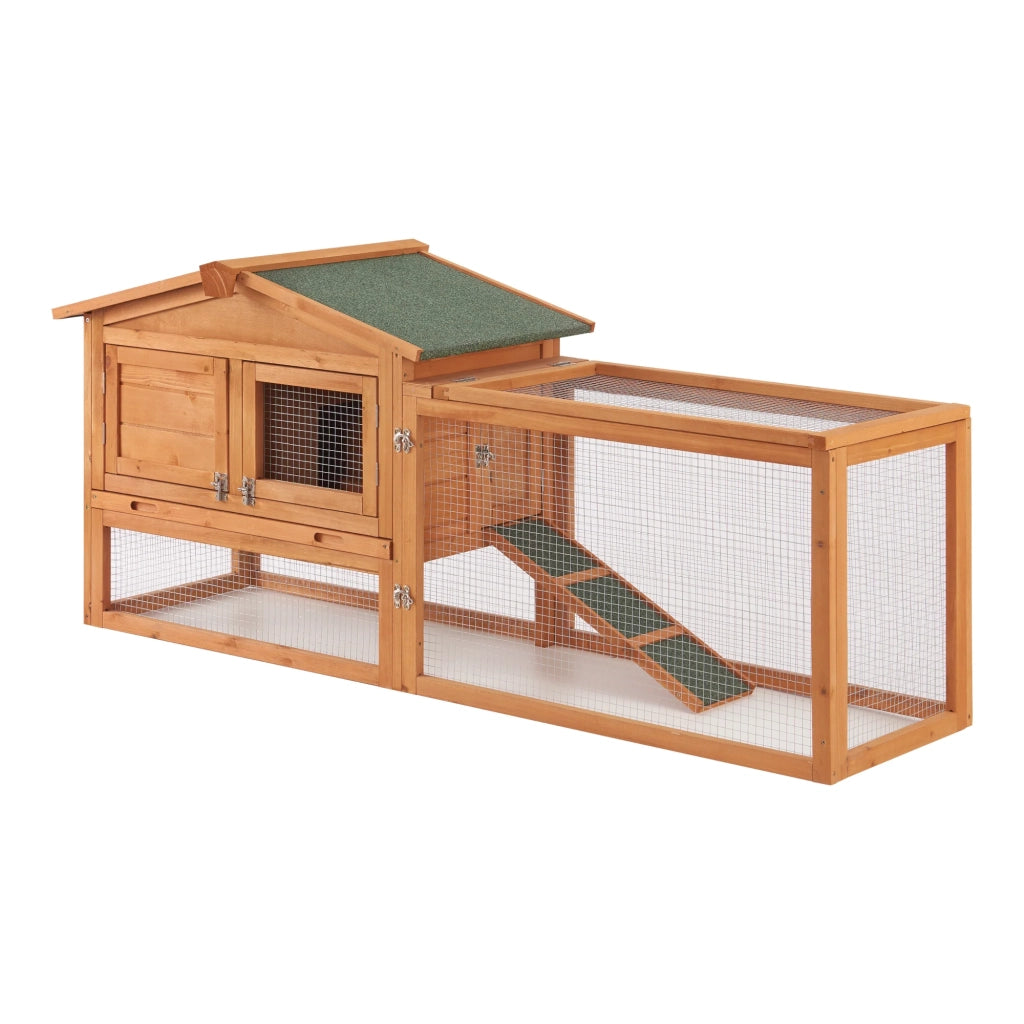 Conigliera a due livelli 68 x 156 x 52 cm abete naturale 03_0006809