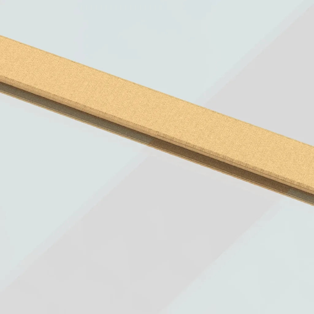 Porta Scorrevole Dorata 76x205 Vetro Trasparente ESG Alluminio 155178
