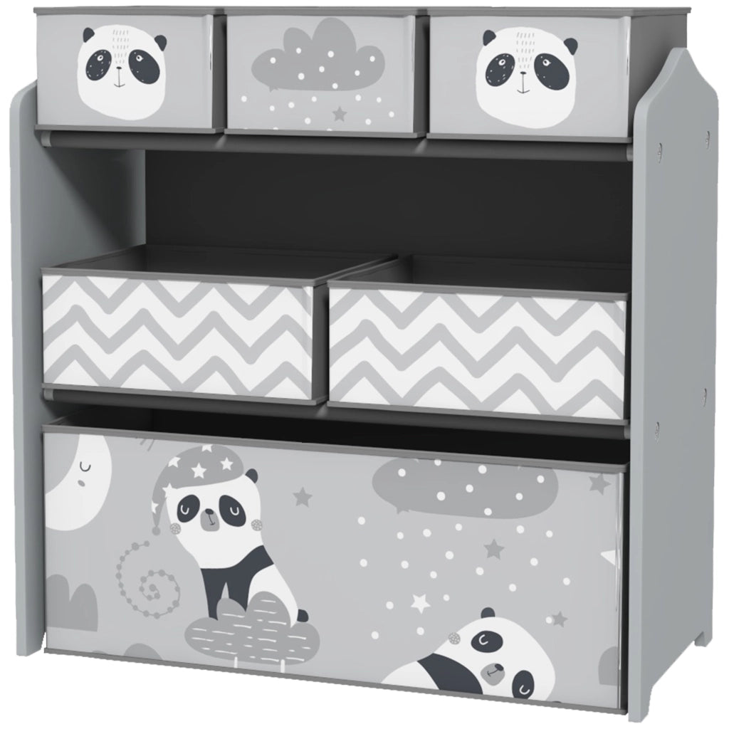 Libreria per giocattoli con 6 cesti ¨C Minimal ¨C Grigio 63x30x66 cm