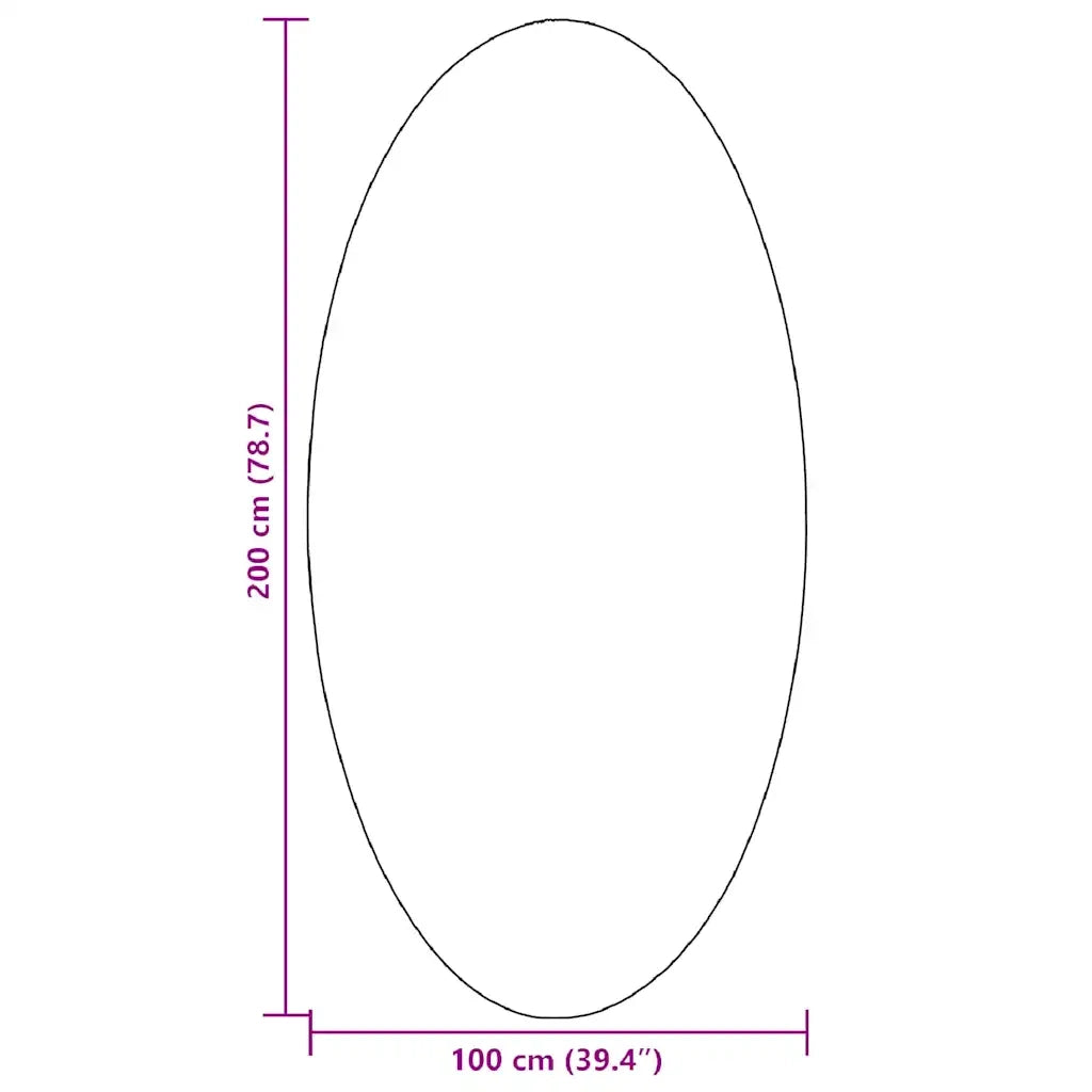 Tappeti per area Ovale HUARTE Nero 100 x 200 cm 100% Poliestere 4103650