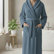 Satotite, Accappatoio 100% Cotone con Cappuccio, blu Fiordaliso