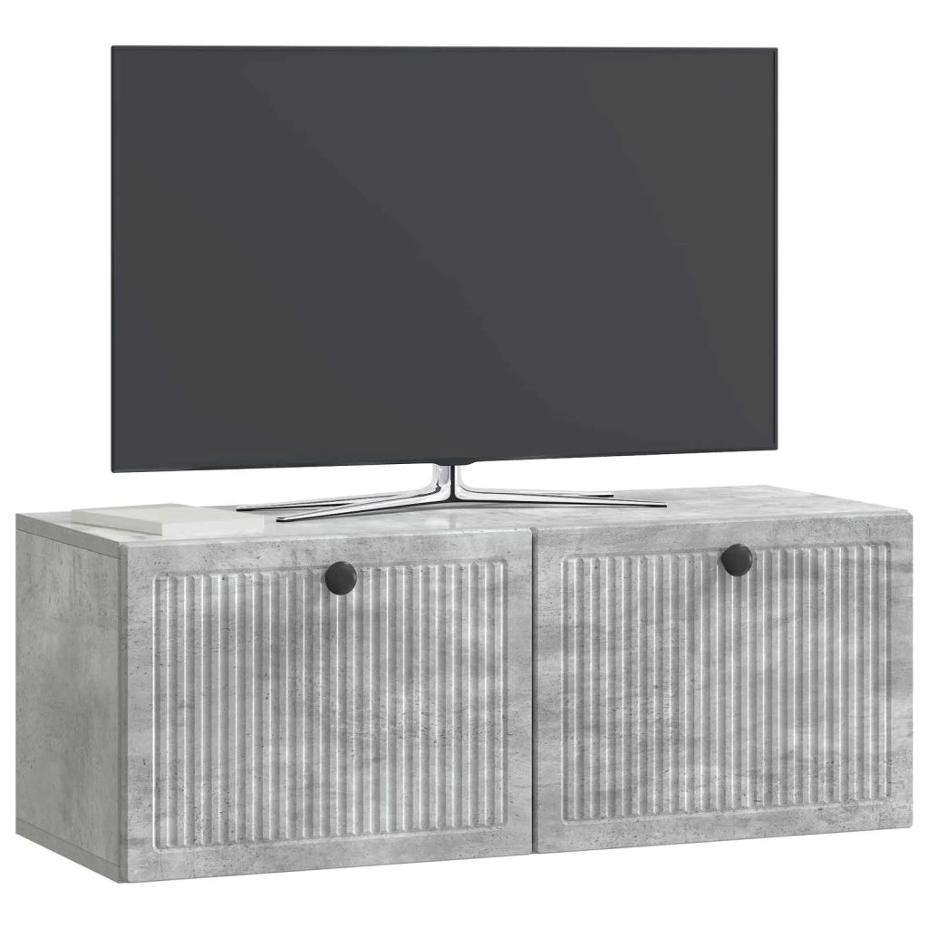 Mobile Porta TV da Muro-Credenza per TV sospesa Grigio Cemento 78,5 x 31 x 30 cm 312489