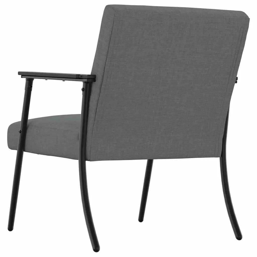 Poltrona-Divano Sedia-Poltroncina Grigio scuro Tessuto 741268