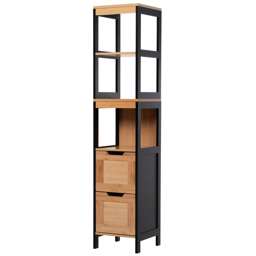 Mobiletto Bagno Colonne ¨C Minimal ¨C Bamb¨´ Nero 30x30x144 cm