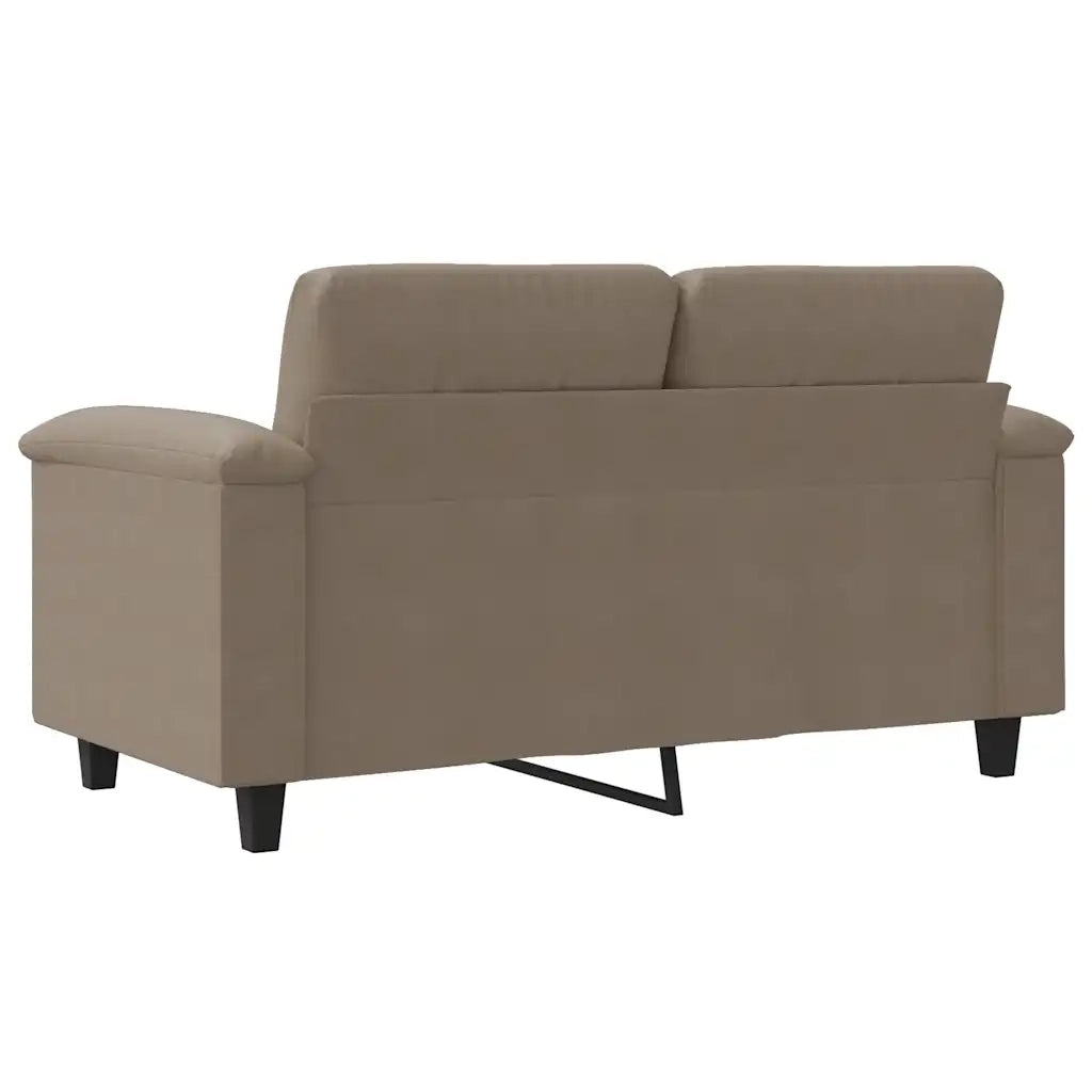 Divano a 2 Posti-Sofa 2 Posti Tortora 120 cm in Tessuto Microfibra