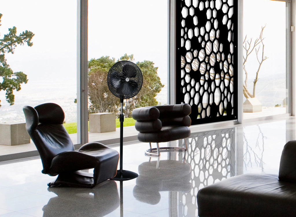 ALVEARE - Pannello in PVC traforato - Parasole Misura: 50x150 cm, Colore: nero