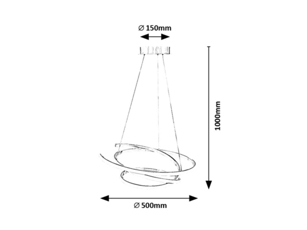 Lampadario LED Rabalux Esilda 42W cromo satinato 4000K