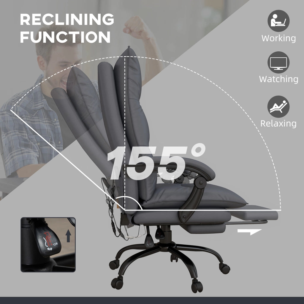 Sedia da ufficio con massaggio e riscaldamento ¨C Minimal ¨C Grigio scuro