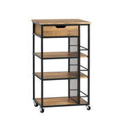 Carrello da portata con 6 ripiani e 1 cassetto Carrello laterale Carrellino da cucina con ruote FKW99-N