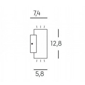 SINO APPLIQUE GRIGIO 3W+3W LED 4000K