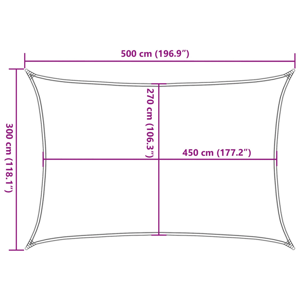 Vela Parasole 160 g/m² Terracotta 3x5 m in HDPE 311349