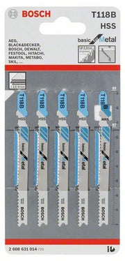2608631014 - Set 5 lame per seghetto alternativo T 118 B Basic for Metal