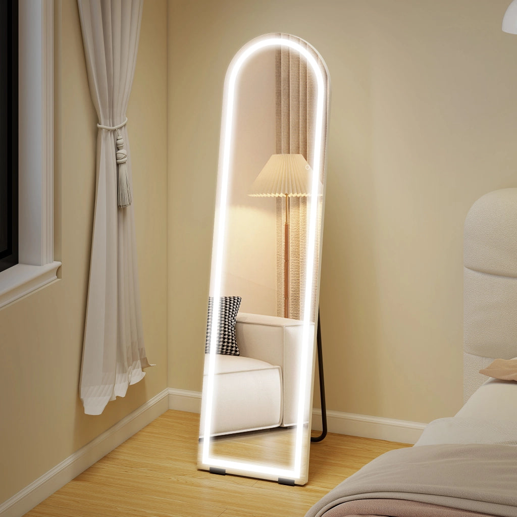 Specchio LED a tutto corpo ad arco ¨C Minimal ¨C 150x40cm bianco
