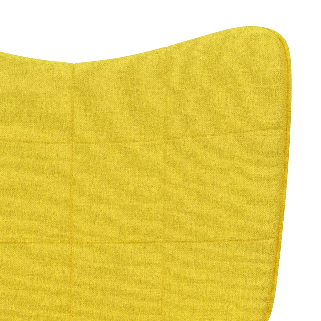 Sedia a Dondolo Giallo Senape in Tessuto 328014