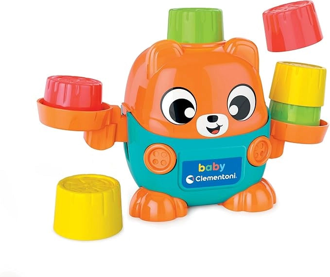 Balancing Bear, Gioco Prima Infanzia per Bambini , Bilancia con Cubetti per Scoprire Il Concetto di Peso, con 6 Tronchet