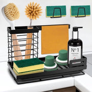 Organizzatore per Lavello, 2 Pezzi di Ospite per Spugna, Lavello in Acciaio Inox 304, Nero per Spugna, Spazzole, Dispensatore di Sapone, Organizzatore per la Cucina