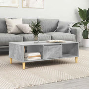 Tavolino da Salotto-Tavolino da soggiorno-Tavolo Grigio cemento 103,5 x 60 x 35 cm
