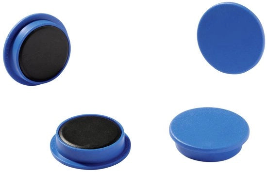 Magnetico Duro Ø 21 mm Rond Blu 1 set 475206