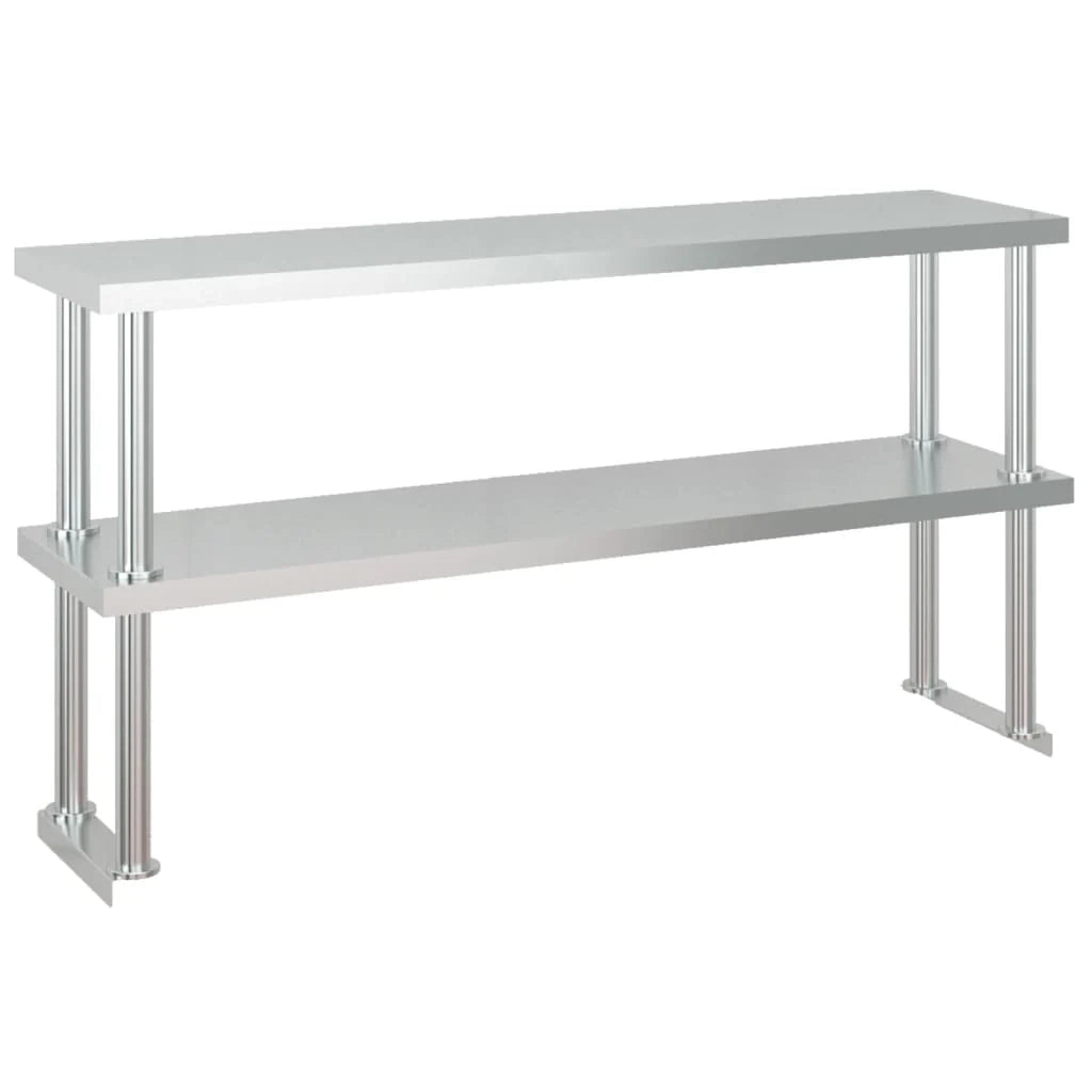 Tavolo da lavoro professionale da cucina con ripiano 120 x 60 x 145 cm acciaio inox 02_0045424
