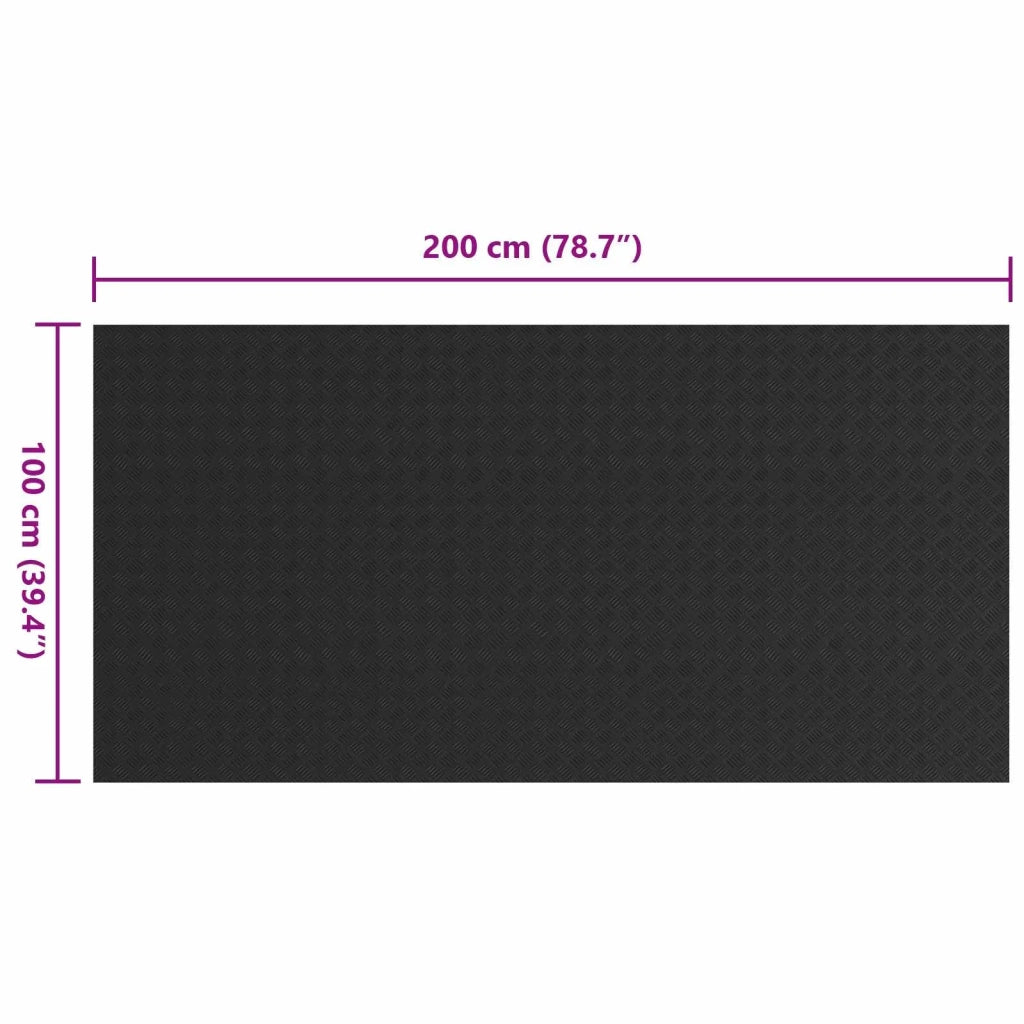 Tappeto per pavimento Nero 1 x 2 m Gomma 42046718