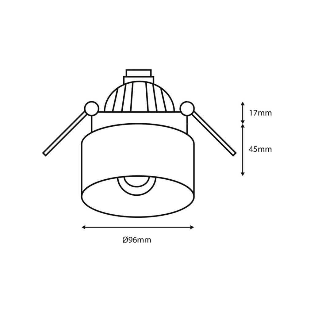 Faretto incasso soffitto BALI tondo nero GU10 Milagro