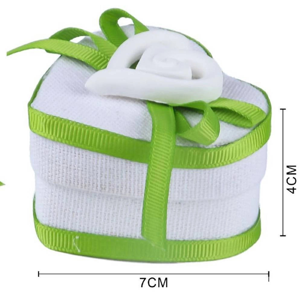 Trade Shop - Set 12 Pezzi Bomboniera Bomboniere Cofanetto Cuore Verde Invito Portaconfetti -