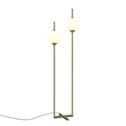 Maytoni Lampada da terra moderna The Sixth Sense 2 luci LED integrato ottone metallo vetro