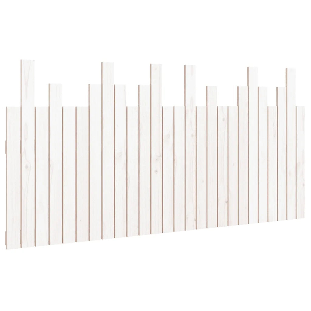 Testiera | Testata da Parete Bianca 166x3x80 cm in Legno Massello di Pino